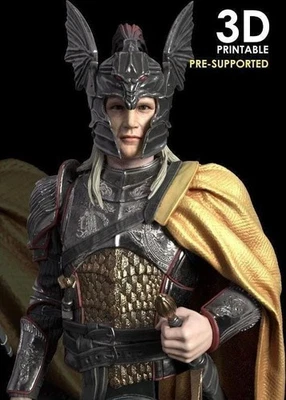 Daemon Targaryen House of the Dragon 3D Printed Figure, Unpainted Rogue Prince M - Image 1 of 4