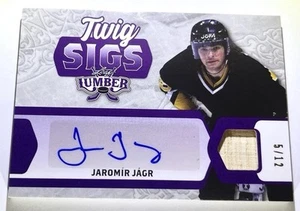Jaromir Jagr 2022 Leaf Lumber Twig Sigs /12 Game Used Stick Auto TS-JJ1 - Picture 1 of 2