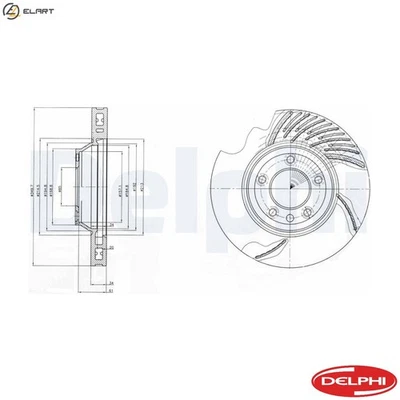 2x BRAKE DISC BG9950 FOR VW AUDI Q7/SUV/Van PORSCHE BPE/BAC/BPD/BLK 2.5L 5cyl Q7 - Image 1 of 4