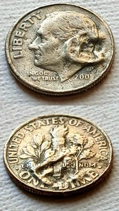 RARE MINT ERROR - Big Ear - 2005 P Dime - Plating Blister Error - Picture 1 of 9