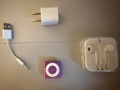 НОВОМ состоянии-Apple iPod Shuffle 2GB 4-го поколения фиолетовый новый аккумулятор установлен - Изображение 1 из 2