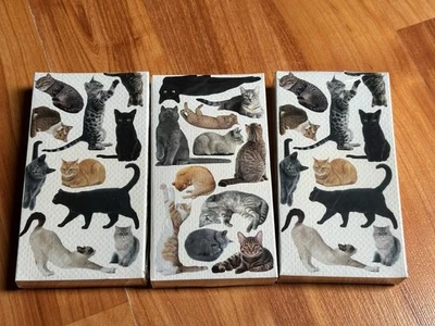 LOT x 3 HomArt Matches 4" Decorative Candle Fireplace Wooden NEW Sealed CATS - Image 1 of 3