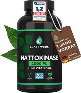Nattokinase 2000 FU, JAHRESVORRAT - 365 Nattokinase Kapseln Je 100Mg 20.000 Fu/G - Bild 1 von 7