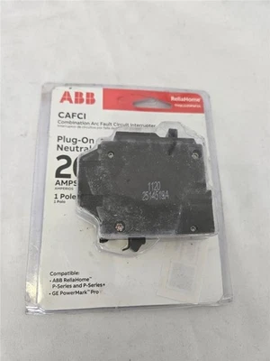 = ABB Reliahome CAFCI Circuit Breaker 20 AMP 1 Pole THQQL1120PAF2A NEW - Image 1 of 4