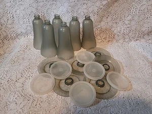 Juego de 6 tazas de pudín parfait de postre gris ahumado Tupperware 754 vintage con tapas - Imagen 1 de 6