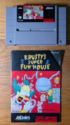 Krusty's Super Fun House (Super Nintendo Entertainment System) Manual Included - Image 1 of 4