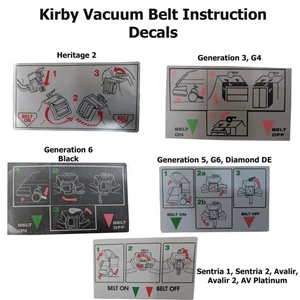 Kirby Vacuum Belt Lifter Instruction Label Decal Sticker 146684, 146606 - Picture 1 of 6