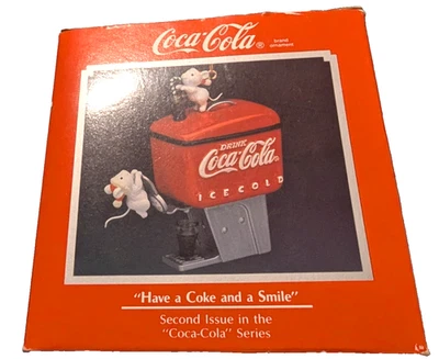 Enesco (571512) Coca-Cola "Have a Coke and a Smile" Mice Soda Fountain Ornament - Image 1 of 4