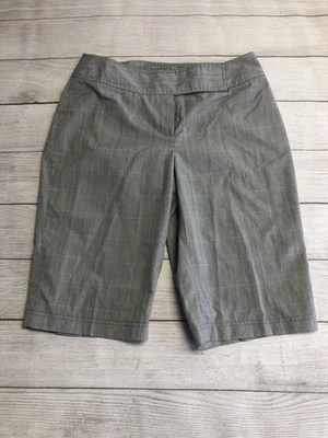 Pantalones Cortos Pantology Mujer 10 Gris A Cuadros Bermudas Vestido Carrera Elastizado Frente Plano Foto 1 de 4
