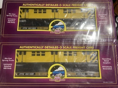MTH R17 MOW Subway Cars On TTX Flat Cars Pair O Gauge - Image 1 of 2