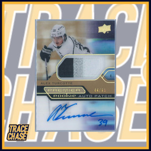 2021-22 Upper Deck Premier Hockey Alex Turcotte Acetate Rookie Patch Auto 44/65