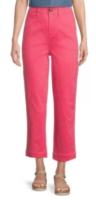 NWT Westbound Pants Women's 14P Pink the Chino Crop High Rise Slim Straight dx31 - Image 1 of 4