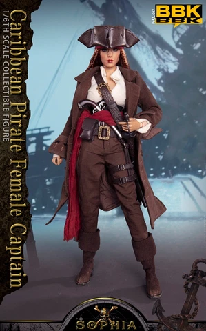 Pre-order BBK BBK017 1/6 Caribbean Pirate Sophia Female Captain 12" Figure Model Cover