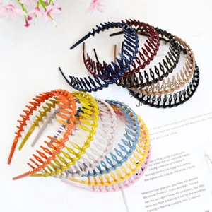 Toothed Headband Hair Band Wave Band Sport Sharks Tooth Glossy Hair Accessories↕ - Picture 1 of 23
