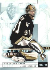 2002-03 UD Mask Collection Hockey Card #71 Sebastien Caron/Johan Hedberg