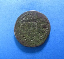 PORTUGAL 5 REIS 1677 RULER PEDRO AS PRINCE KM 97 #1174#