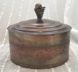 Vintage Flämisch B.P. Co Art Deco Kupfer Container Trenton, Ontario, Kanada - Bild 1 von 11