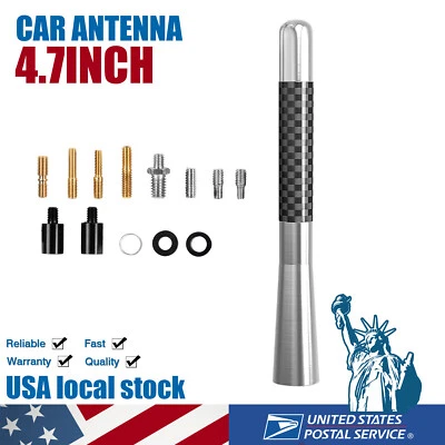 Silver 12cm Short Antenna Mast Radio AM For GMC Sierra 1500 & C1500 Accessory - Image 1 of 4