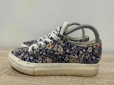 NEW LOOK 915 ZAPATILLAS CON CORDONES MULTICOLORES TACÓN CONTRASTE REINO UNIDO TALLA 6 EUR 39 Foto 1 de 4