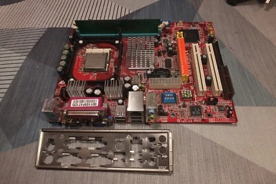 MSI 845GVM2-V, MS-7120 VER:10, Socket 478 Intel Motherboard + CPU 2.40+512Mb+I/O - Image 1 of 4
