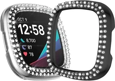 2 Pack Bling Cover Protector Frame Diamond Bumper Case For Fitbit Versa 3/ Sense - Image 1 of 4