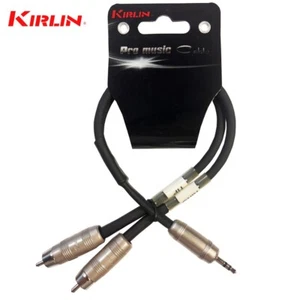 Kirlin 1 Fuß 3,5 mm TRS Stereo auf Dual Cinch Y-Patchkabel Y-364 PR-01/BK - Bild 1 von 1