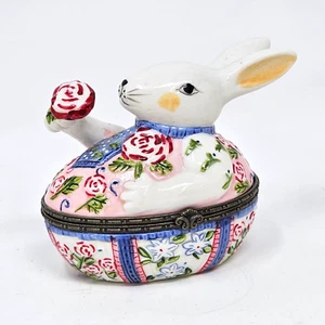 Villeroy & Boch Porzellan Schmuckdose Frühling Hase Rosen Osterei - Bild 1 von 6