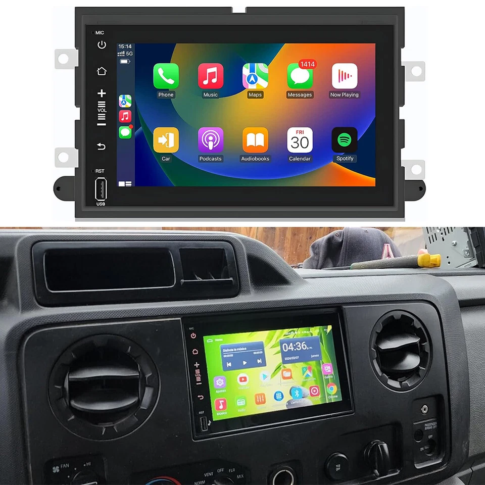 7"  For Ford E-350 Super Ford  Duty E-250 2011-2014 Car Radio Android 13 Carplay Foto 1 de 4