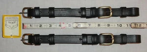 Par de correas abiertas para mejillas talla mazorca de conducción de cuero ecuestre ideal NOS - Imagen 1 de 12