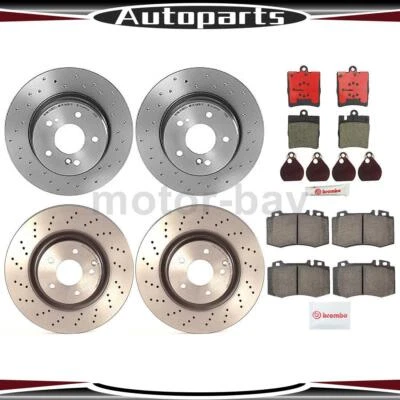 Pastillas de freno delanteras traseras y rotores para Mercedes-Benz SLK350 3,5 L 2006 2005 Foto 1 de 4