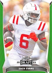2023 Leaf Draft GREEN Football Trading Cards Pick From List Base - Auto H