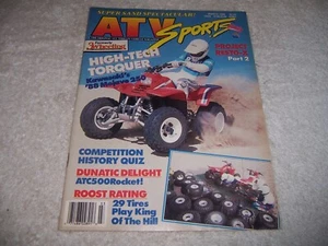 ATV Sports Magazine March 1988 All Terrain Vehicles Quads - Imagen 1 de 2