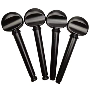 4pcs Ebony wood Cello Peg 4/4 Full size High Quality Cello pegs without inlays - Picture 1 of 3