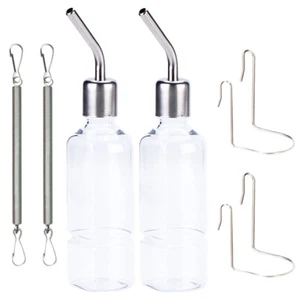 2pcs Water Feeder Bottle Hanging Drinking Fountain For Pet Animal Rabbit Hamster - Picture 1 of 12