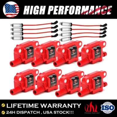 8 IGNITION COIL PACKS FITS CADILLAC ESCALADE CTS CHEVROLET AVALANCHE CAMARO SS - Image 1 of 4