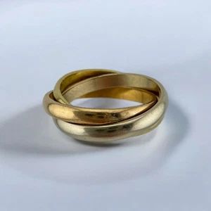 Vintage Cartier Trinity 18 Karat Tri-Color Ring Size 5 - Picture 1 of 8