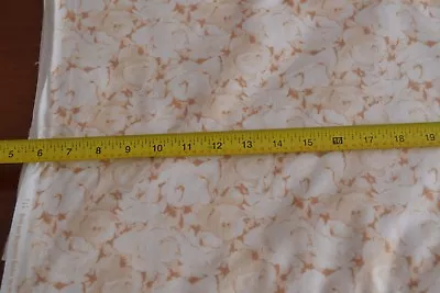 25" Long, Cream Roses on Brown Flannel, Maywood/Bold & Beautiful/711-E, M8880 - Image 1 of 4