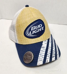 Budweiser Bud Light Hat Cap Beer Bottle Opener Visor Straw Trucker Snapback - Picture 1 of 9