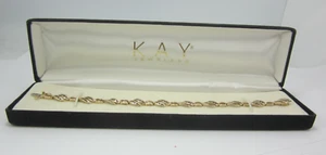 BEAUTIFUL LADIES 10K YELLOW GOLD DIAMOND TENNS BRACELET APPROX. ~1.15CT. 6.9G - Picture 1 of 10