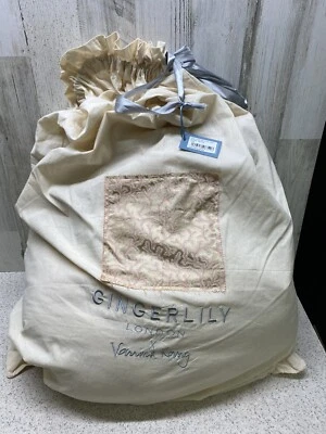 Джинджерлили коралл папоротник Eiderdown королева покрывало розовый 59 «x 65» новый $600 - Изображение 1 из 4