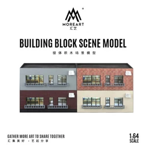 Diorama 1/64 Car Parking Lot Model LED City Street Building Blocks Scene Model - Picture 1 of 34
