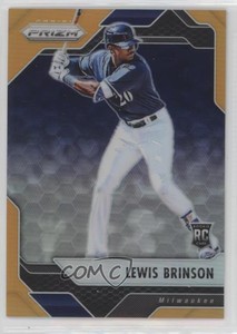 2017 Panini Chronicles Prizm Orange Prizm /399 Lewis Brinson #17 Rookie RC