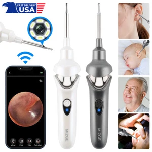 HD Ear Wax Remover Camera Otoscope Cleaner Ear Endoscope Spoon Pick Cleaning Kit - Picture 1 of 16