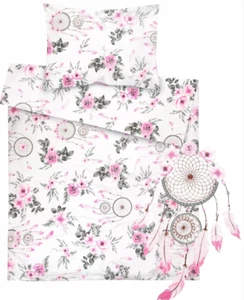 2 or 4 pc Bedding Set Cot Bed Baby quilt cover pillowcase dreamcatcher pink - Picture 1 of 1