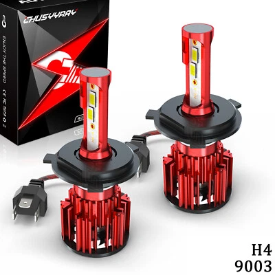 For Hyundai Accent 2000 2001-2020 LED Headlight High Low Beam Bulbs lamps Kit H4 - Image 1 of 4