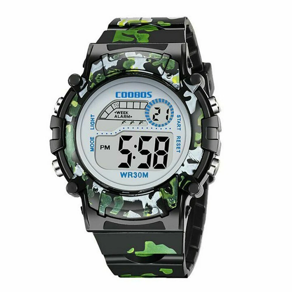 Reloj de pulsera deportivo digital para hombre mujer niños y niños fecha alarma Foto 1 de 1