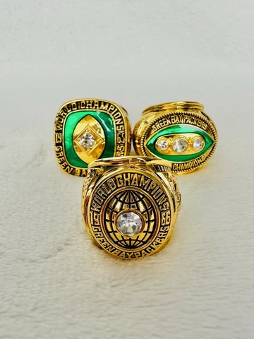 3 PCS Green Bay Packers Championship Ring SET, US SHIP 3 Peat Cover