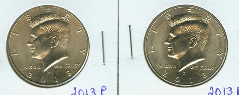 2013 P&D Kennedy Half Dollars Uncirculated BU NIFC Cover