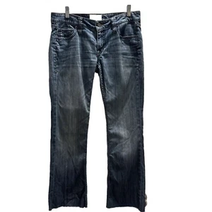 Pantalones de mezclilla Taverniti Manon para mujer 30 azules corte bota tiro bajo desgastados 5 bolsillos - Imagen 1 de 14