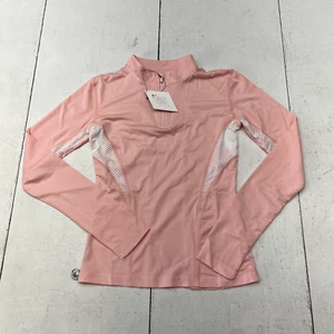 FitsT4 Pink Long Sleeve UPF50 Horse Riding Half Zip Jacket Girls Size Small NEW - Picture 1 of 5
